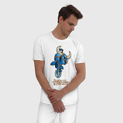 Пижама хлопковая мужская Shovel Knight, цвет: белый — фото 2