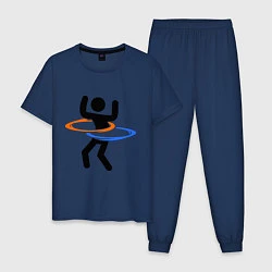 Пижама хлопковая мужская Portal Рoops, цвет: тёмно-синий