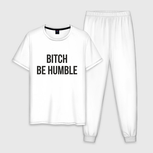 Мужская пижама Bitch Be Humble / Белый – фото 1