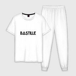 Пижама хлопковая мужская BASTILLE, цвет: белый