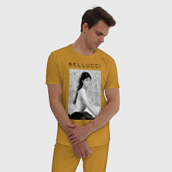 Пижама хлопковая мужская Monica Bellucci: Romantic цвета горчичный — фото 2