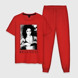 Пижама хлопковая мужская Monica Bellucci: Black, цвет: красный