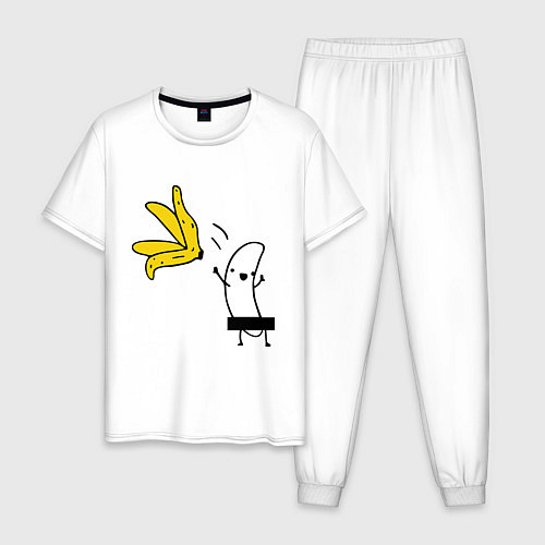 Мужская пижама Банан стриптизер / Белый – фото 1