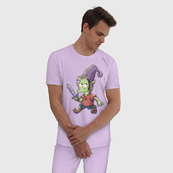 Пижама хлопковая мужская Эльфо, цвет: лаванда — фото 2