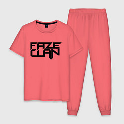 Пижама хлопковая мужская FaZe Clan, цвет: коралловый