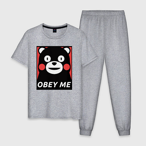 Мужская пижама Kumamon: Obey Me / Меланж – фото 1