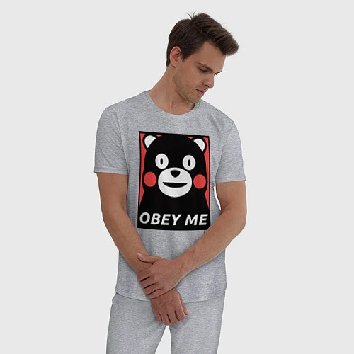 Мужская пижама Kumamon: Obey Me / Меланж – фото 3