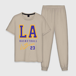 Пижама хлопковая мужская Lebron 23: Los Angeles, цвет: миндальный