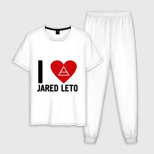 Мужская пижама I love Jared Leto / Белый – фото 1