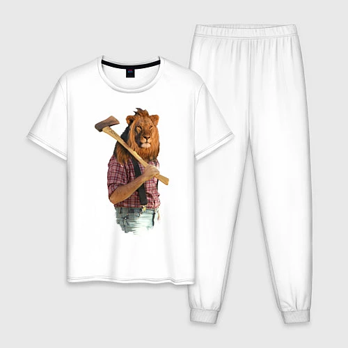 Мужская пижама Lion lumberjack / Белый – фото 1