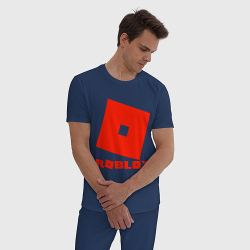 Мужская пижама Roblox Logo / Тёмно-синий – фото 3