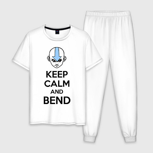 Мужская пижама Keep Calm & Bend / Белый – фото 1