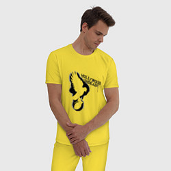 Пижама хлопковая мужская Hollywood Undead: graffiti цвета желтый — фото 2