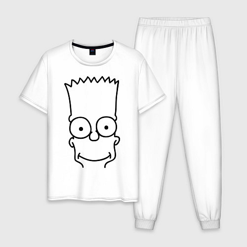 Мужская пижама Bart Face / Белый – фото 1