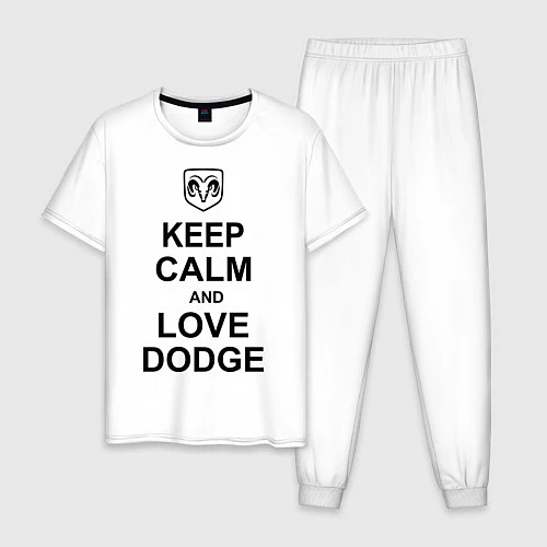 Мужская пижама Keep Calm & Love Dodge / Белый – фото 1