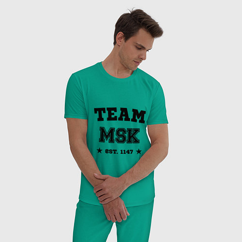 Мужская пижама Team MSK est. 1147 / Зеленый – фото 3