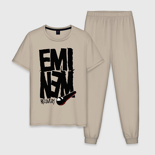 Мужская пижама Eminem recovery / Миндальный – фото 1