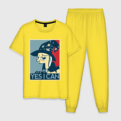 Пижама хлопковая мужская MLP: Yes I Can, цвет: желтый