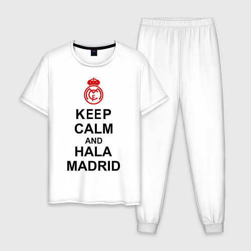 Мужская пижама Keep Calm & Hala Madrid / Белый – фото 1