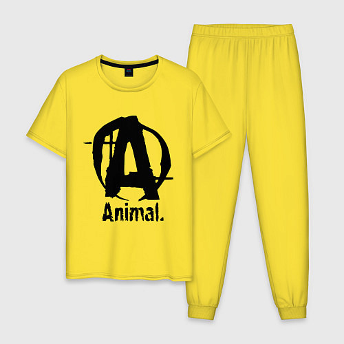 Мужская пижама Animal Logo / Желтый – фото 1