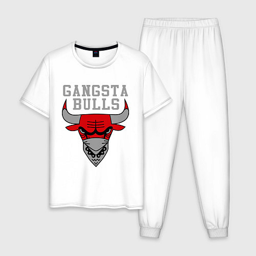 Мужская пижама Gangsta Bulls / Белый – фото 1