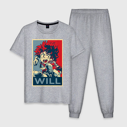 Мужская пижама Изуку Мидория / Меланж – фото 1