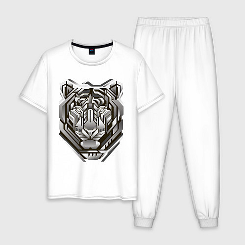 Мужская пижама Geometric tiger / Белый – фото 1