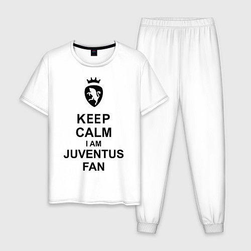 Мужская пижама Keep Calm & Juventus fan / Белый – фото 1
