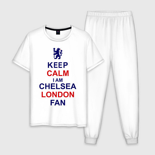 Мужская пижама Keep Calm & Chelsea London fan / Белый – фото 1