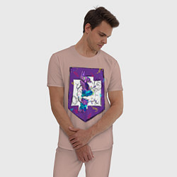 Пижама хлопковая мужская Lama Fortnite, цвет: пыльно-розовый — фото 2