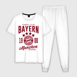 Пижама хлопковая мужская Bayern Munchen 1900, цвет: белый