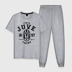 Пижама хлопковая мужская Forza Juve 1897: Torino, цвет: меланж