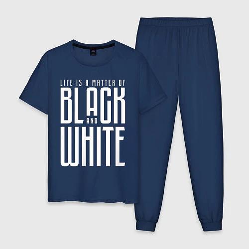 Мужская пижама Juventus: Black & White / Тёмно-синий – фото 1