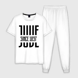 Пижама хлопковая мужская Juve Since 1897, цвет: белый