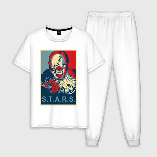 Мужская пижама STARS / Белый – фото 1
