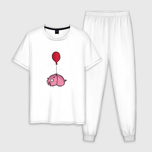 Мужская пижама Fly Pig / Белый – фото 1