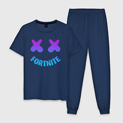 Пижама хлопковая мужская FORTNITE x MARSHMELLO, цвет: тёмно-синий