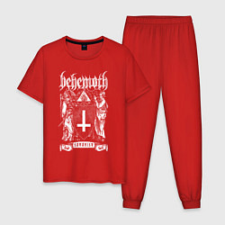 Пижама хлопковая мужская Behemoth: Satanist, цвет: красный