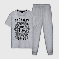 Пижама хлопковая мужская Parkway Drive: Australia, цвет: меланж