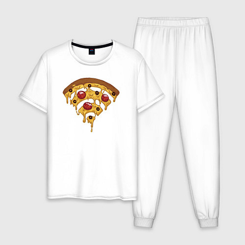 Мужская пижама Wi-Fi Pizza / Белый – фото 1