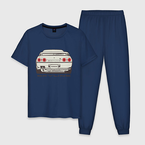 Мужская пижама Nissan Skyline R32 / Тёмно-синий – фото 1