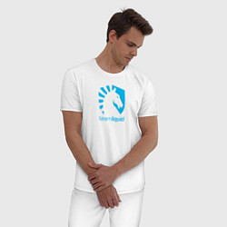 Пижама хлопковая мужская TEAM LIQUID, цвет: белый — фото 2