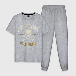 Пижама хлопковая мужская Stone Sour: Gold Bones, цвет: меланж