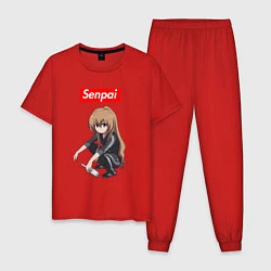 Пижама хлопковая мужская Senpai Gop-Stop, цвет: красный