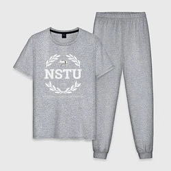 Пижама хлопковая мужская NSTU, цвет: меланж