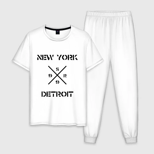 Мужская пижама NY Detroit / Белый – фото 1