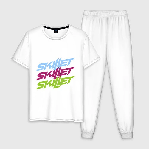 Мужская пижама Skillet Tricolor / Белый – фото 1