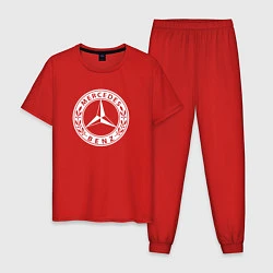 Пижама хлопковая мужская MERCEDES-BENZ: Classic, цвет: красный