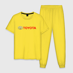 Пижама хлопковая мужская TOYOTA, цвет: желтый