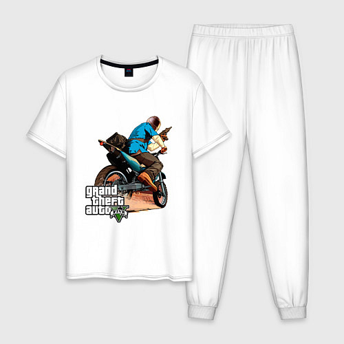 Мужская пижама GTA 5: Motorbuster / Белый – фото 1